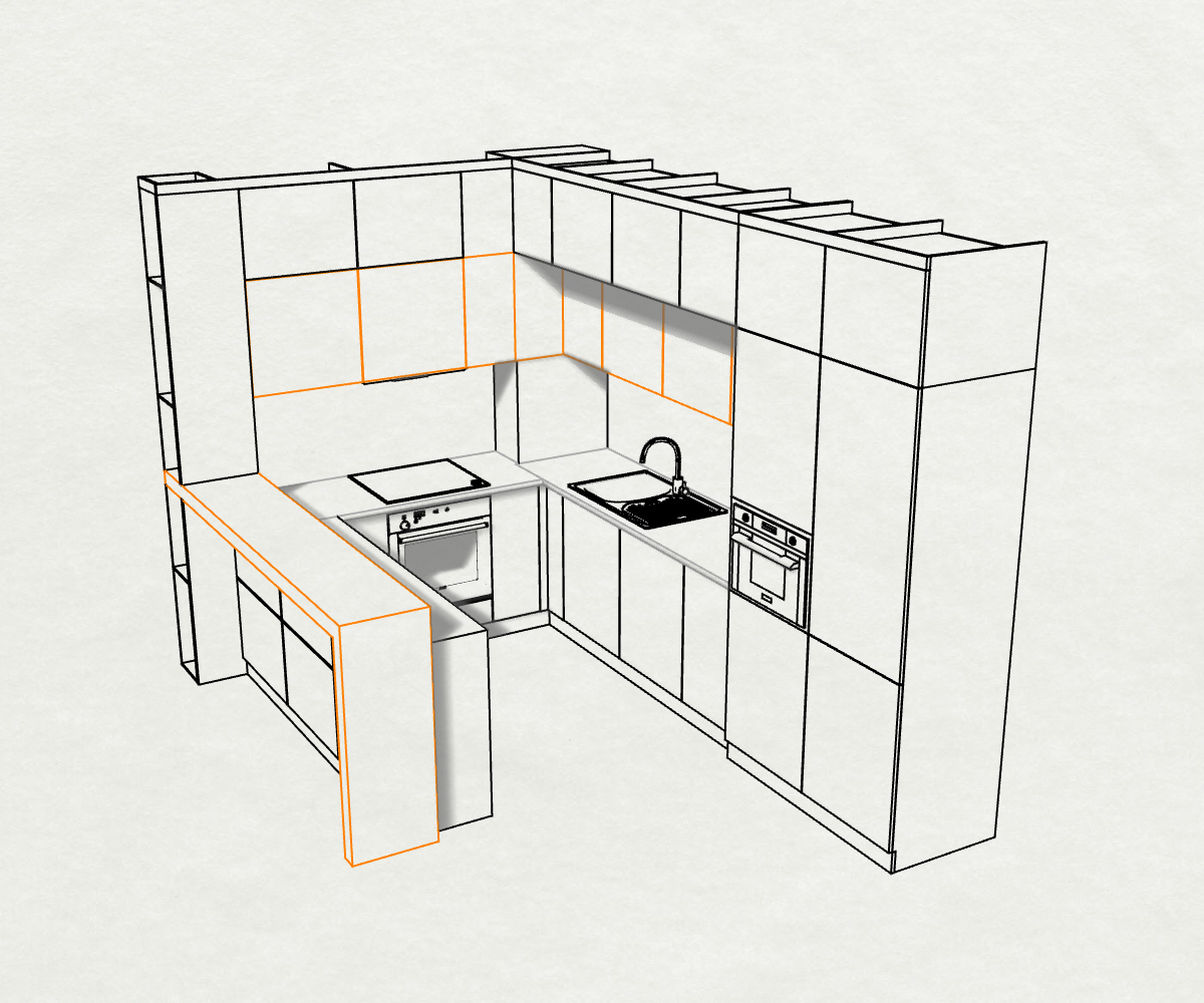 Визуализация 1 от проект на мебели &quot;Кухня - корпусни мебели&quot;