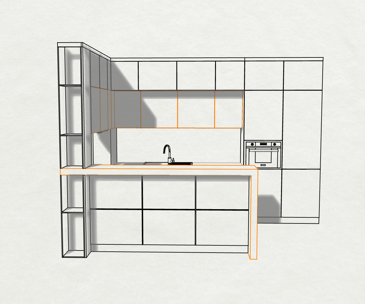 Визуализация 3 от проект на мебели &quot;Кухня - корпусни мебели&quot;